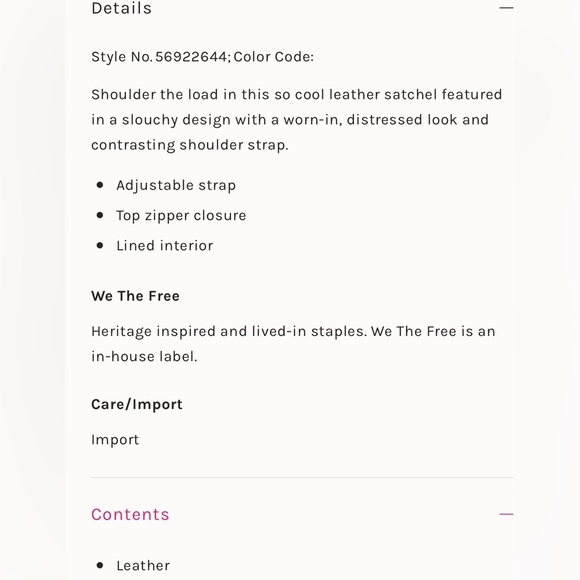 Saratoga Leather Satchel š„ We The Free - Picture 6 of 16